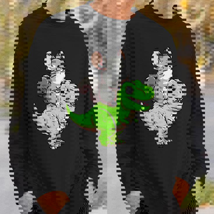 チンチラ T-Rex 恐竜 ペット おもしろい ティラノサウルス スウェットシャツ 彼への贈り物