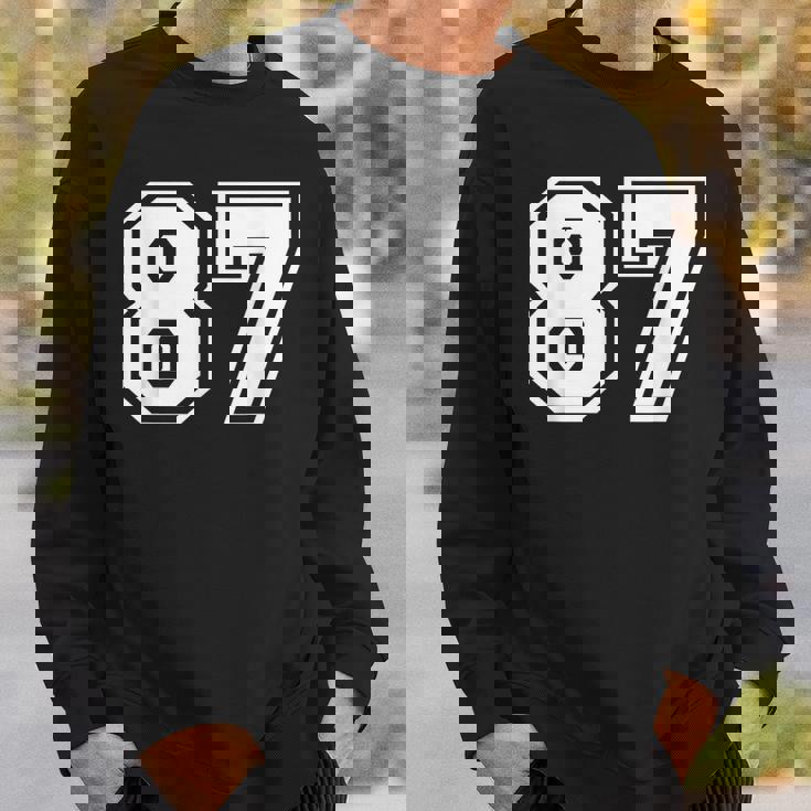 チームジャージーナンバー87 スポーツギフト スウェットシャツ 彼への贈り物