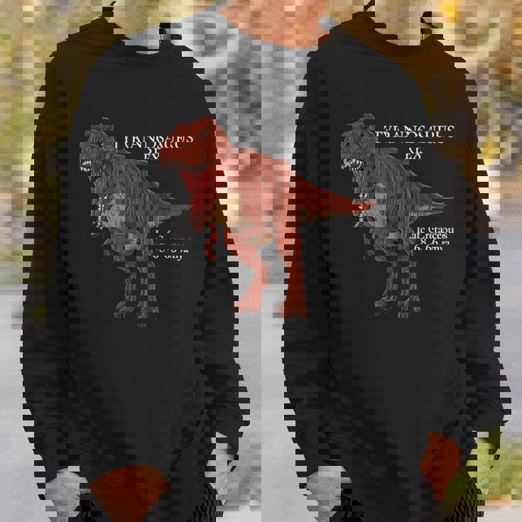 ティラノサウルス・レックスのリアルなデッサン スウェットシャツ 彼への贈り物