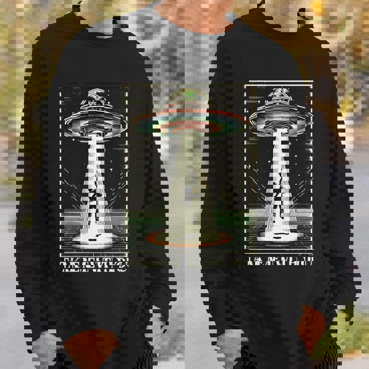テイク・ミー・ウィズ・ユー エイリアン Ufo クローズエンカウンター ロズウェル エリア51 長袖tシャツ スウェットシャツ 彼への贈り物