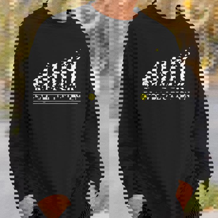 おもしろ テニス 人類の進化 かっこいい シルエット テニスプレイヤー ネタ デザイン 記念品 テニス選手 スウェットシャツ 彼への贈り物