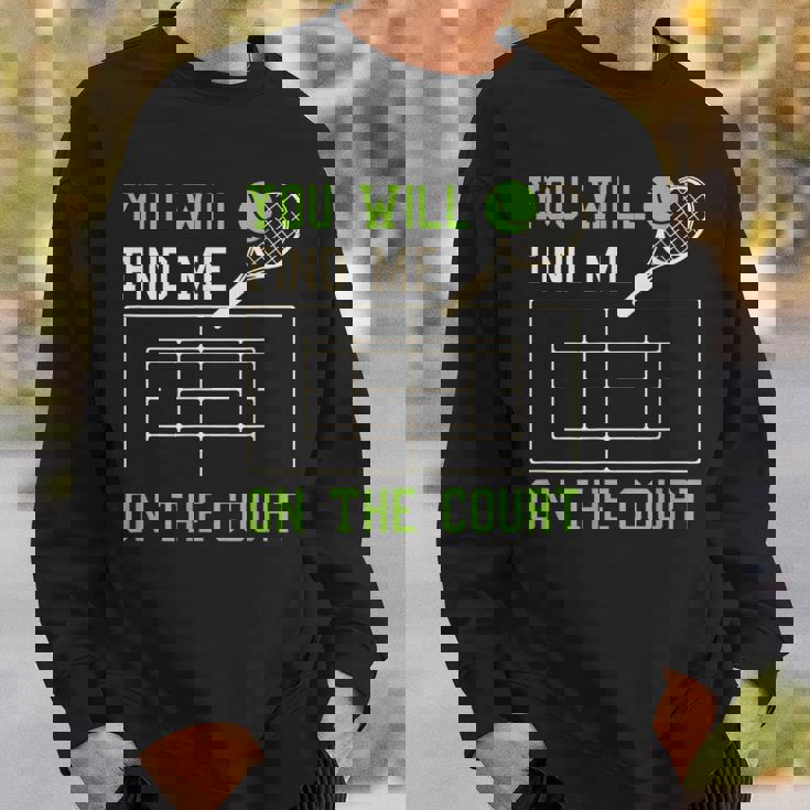 テニスコート テニスプレーヤー おもしろ名言集 スウェットシャツ 彼への贈り物