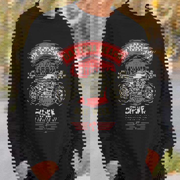 デイトナ ビーチバイクウィーク レトロバイクデザイン スウェットシャツ 彼への贈り物