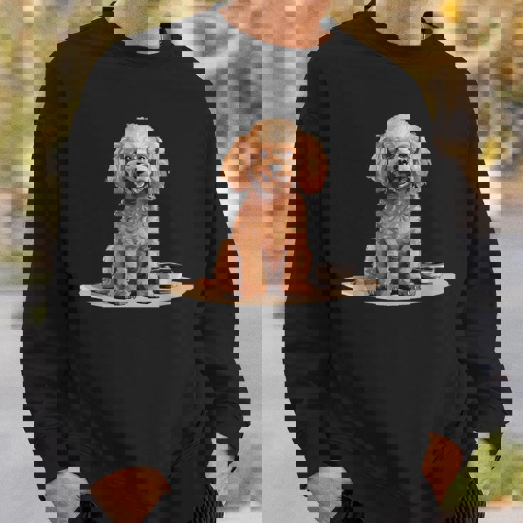 トイプードル 犬種 ペット かわいいグラフィック スウェットシャツ 彼への贈り物