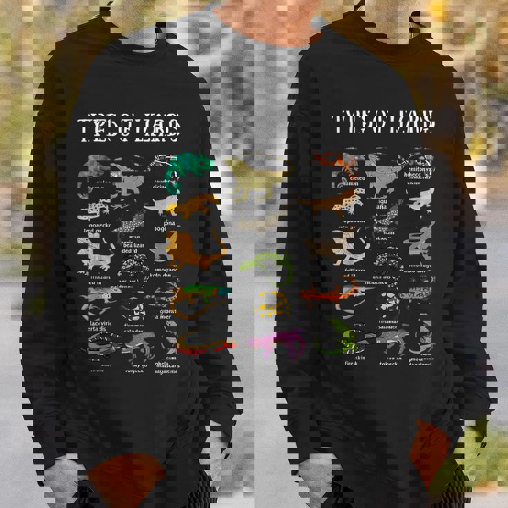 トカゲの種類 爬虫類爬虫類学 男性 子供 トカゲ コラージュ スウェットシャツ 彼への贈り物