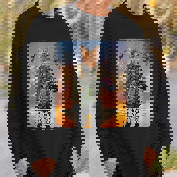 トップ 猫 マーベリック パロディ アクション 映画 叙事詩 レトロ スウェットシャツ 彼への贈り物