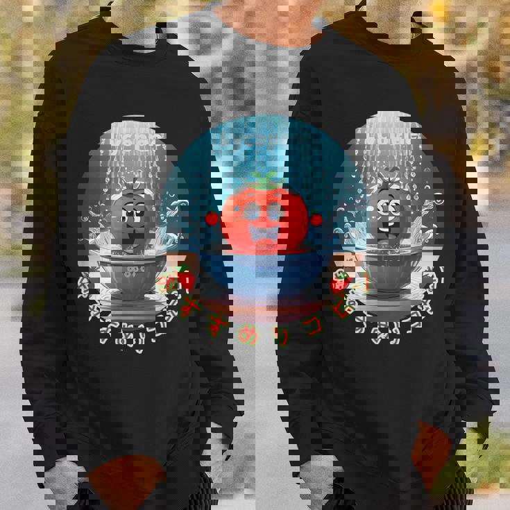 トマト 赤いトマト ピコピン おすすめリコピン おもしろトマト かわいいトマト スウェットシャツ 彼への贈り物