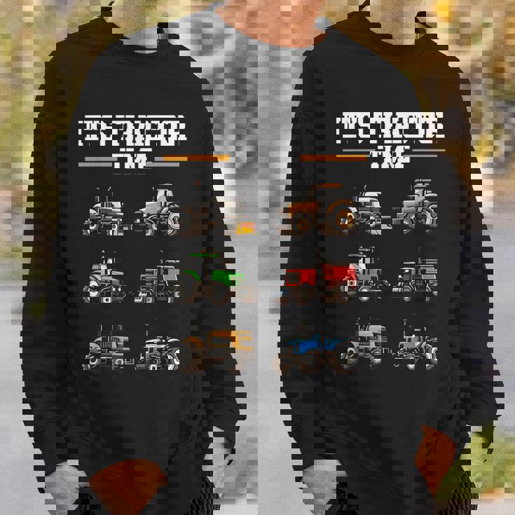 トラクター タイム 農業 男の子 キッズ 農家 農業 トラクター スウェットシャツ 彼への贈り物