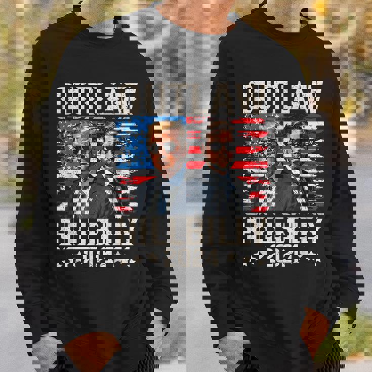 トランプ・ヴァンス'24 アウトロー・ヒルビリーアメリカ国旗ヴィンテージ スウェットシャツ 彼への贈り物