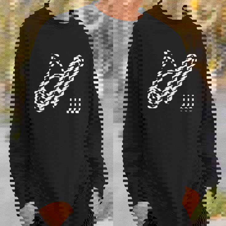 トロンボーン 音符 楽譜 音楽 楽器 スウェットシャツ 彼への贈り物