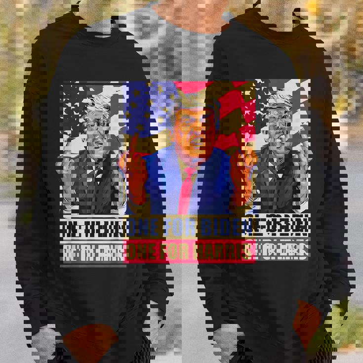 ドナルド・トランプ 中指 バイデン ハリス アメリカ 共和党員 スウェットシャツ 彼への贈り物