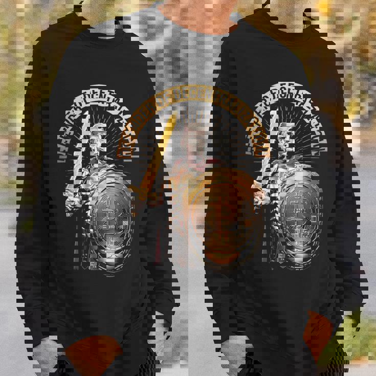 ドナルド・トランプ 暗号大統領 パロディー ミーム 面白い ビットコイン スウェットシャツ 彼への贈り物