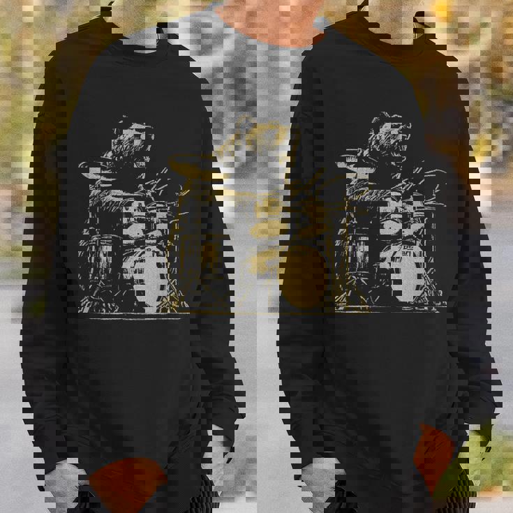 ドラマー ドラム クマ ドラムを演奏するミュージシャン スウェットシャツ 彼への贈り物