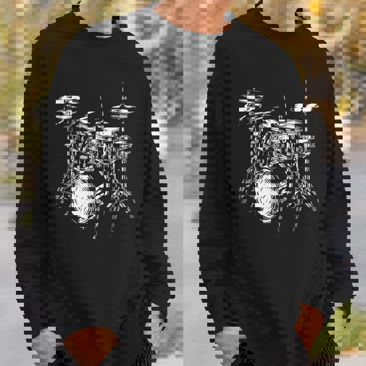 ドラムセットの図面 電子ドラム スウェットシャツ 彼への贈り物