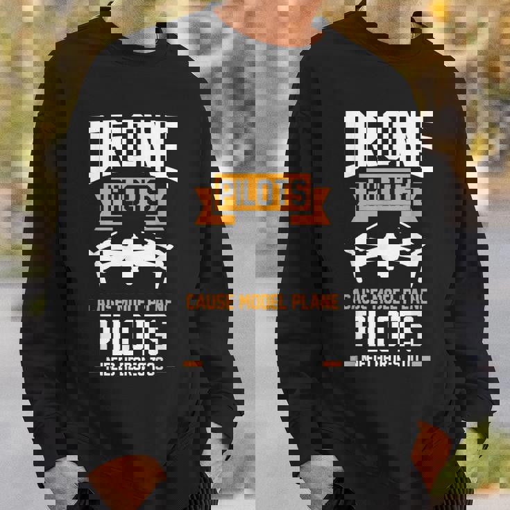 ドローンパイロットはモデル飛行機のパイロットのドローンを引き起こす スウェットシャツ 彼への贈り物