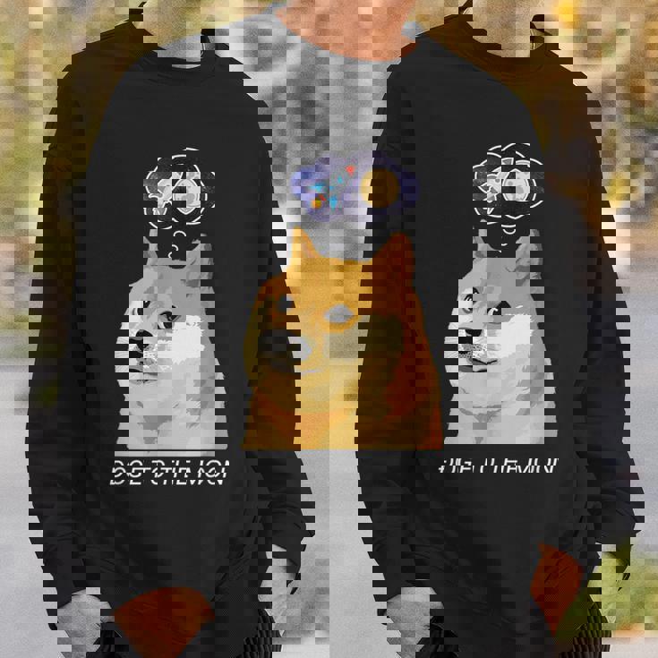 ドージコインdogecoin Hodl 月へ月にto The Moon 暗号通貨doge Memeドージミーム スウェットシャツ 彼への贈り物