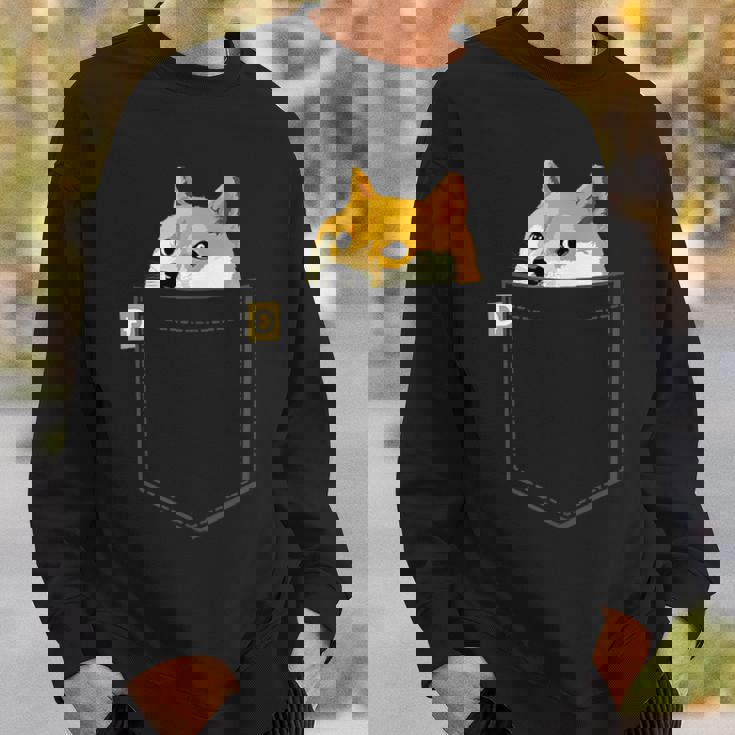 ドージコインシャツフェイクポケットシャツドージコイントゥザムーン スウェットシャツ 彼への贈り物