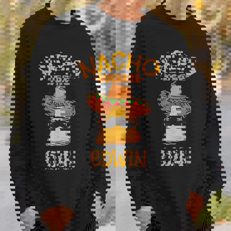 ナチョ平均 エドウィン 名前入り 面白いタコス スウェットシャツ 彼への贈り物