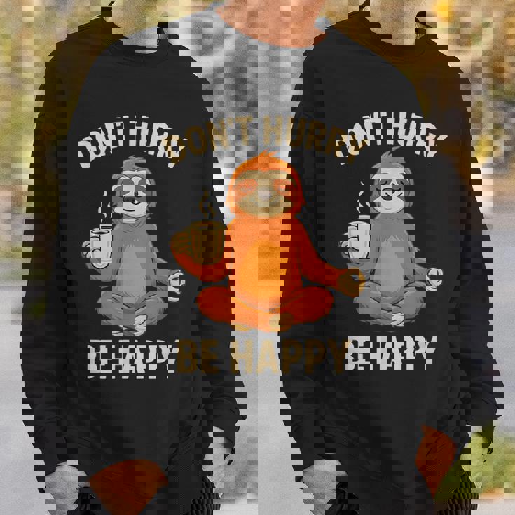 ナマケモノ コーヒー 瞑想 グラフィック 面白い スウェットシャツ 彼への贈り物