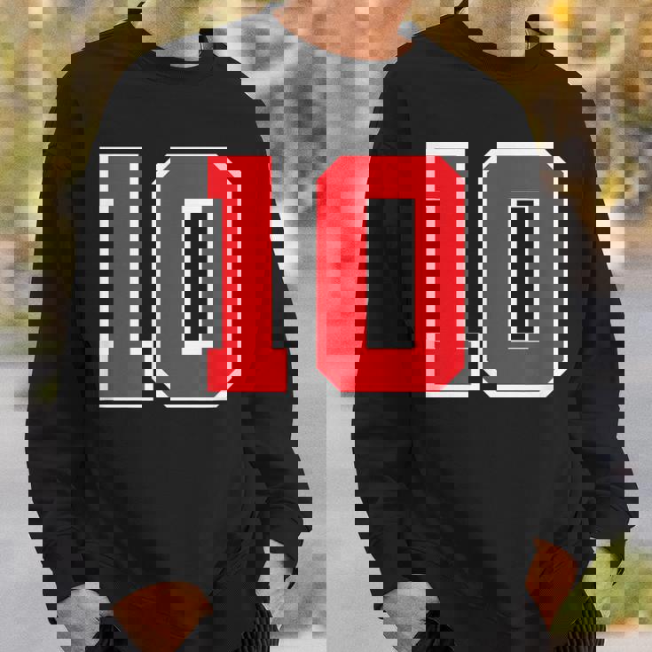 ナンバー10 スポーツジャージ 誕生日 年齢 ラッキーナンバー レッド ホワイト スウェットシャツ 彼への贈り物