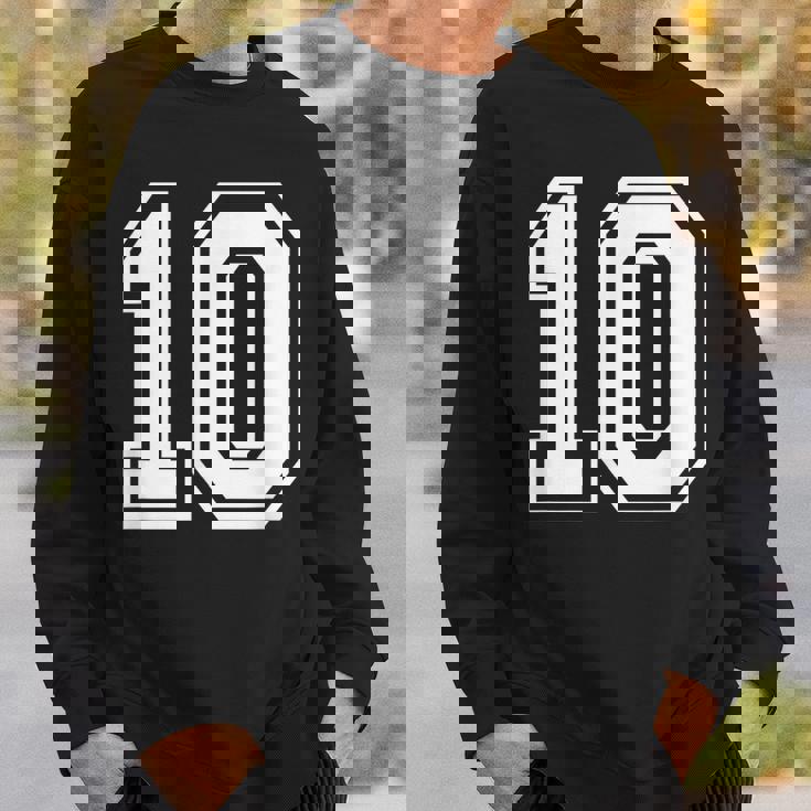 ナンバー10 誕生日ギフト スポーツ選手 チーム番号入りジャージ スウェットシャツ 彼への贈り物