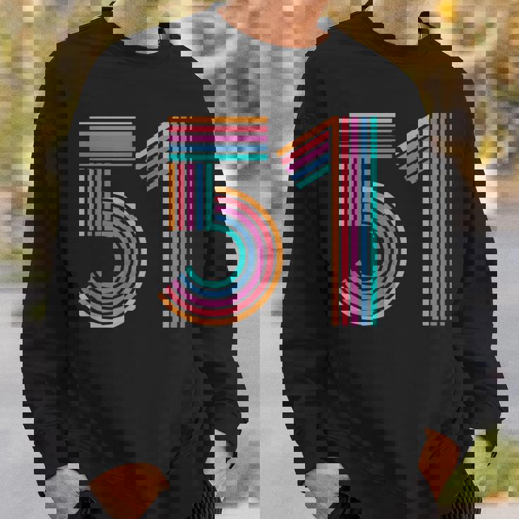 ナンバー51 Fifty-One Anniversary 男女 51歳の誕生日 スウェットシャツ 彼への贈り物
