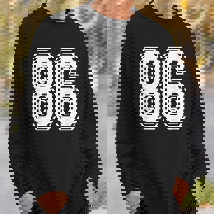 ナンバー86 86歳の誕生日ギフト選手チーム番号入りジャージ スウェットシャツ 彼への贈り物