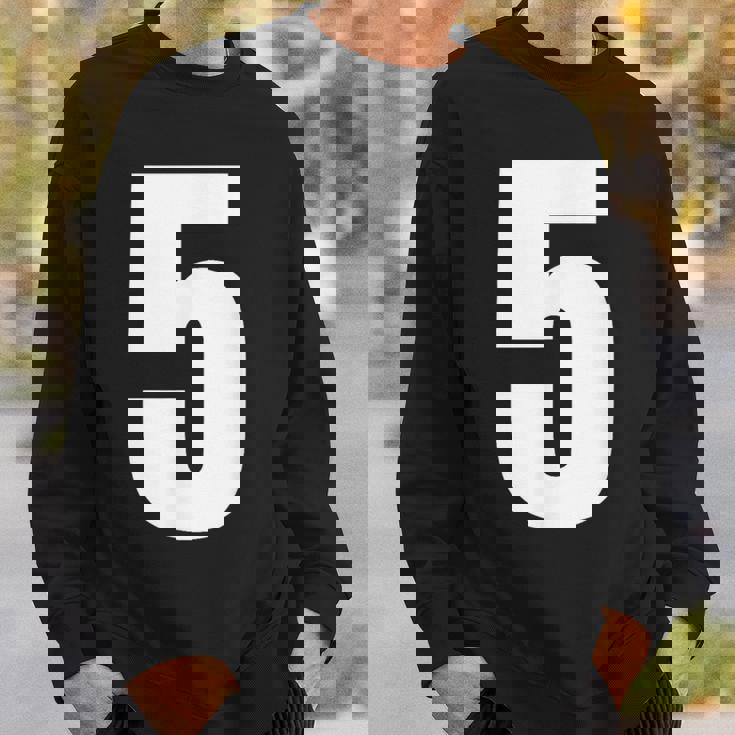 ナンバーファイブ 数字 5 プレーン 白 数字 スウェットシャツ 彼への贈り物