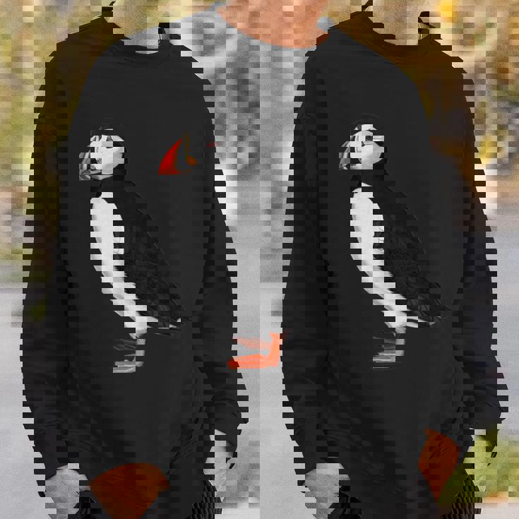 ニシツノメドリ 鳥 動物 図 バードウォッチング 贈り物 鳥類学者 生物学者 自然科学 スウェットシャツ 彼への贈り物