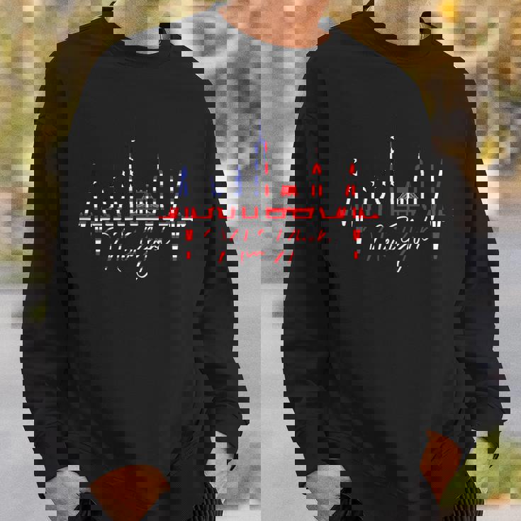 ニューヨーク スカイライン ハートビート自由の女神ニューヨークが大好きi Love New York スウェットシャツ 彼への贈り物