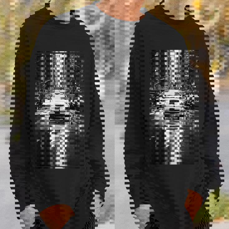 ニューヨークのタクシーのモノクロ写真 写真 スウェットシャツ 彼への贈り物