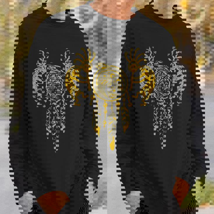 ネイティブアメリカン ココペリ クジラ ドリームキャッチャー 7 ファンファン ファン スウェットシャツ 彼への贈り物