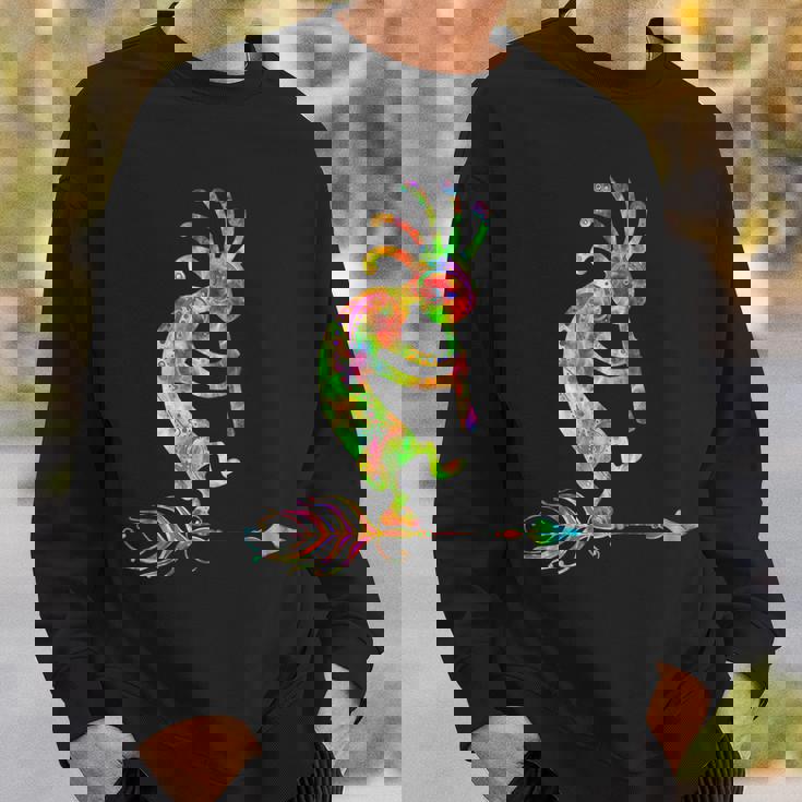 ネイティブアメリカン ココペリ 羽付き 1 ファンファン ファン スウェットシャツ 彼への贈り物