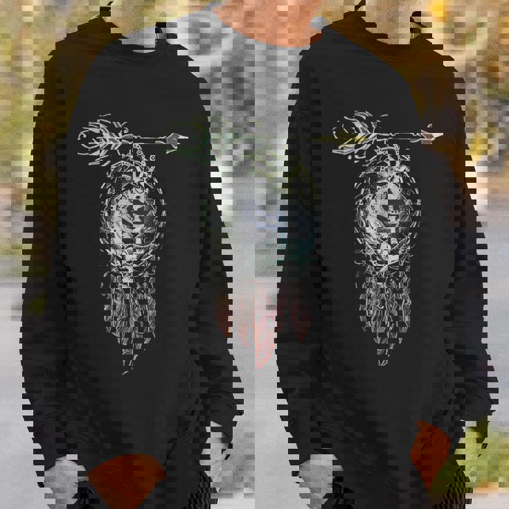 ネイティブアメリカンフィリグリー ココペリ ドリームキャッチャー 3 ファンファン ファン スウェットシャツ 彼への贈り物