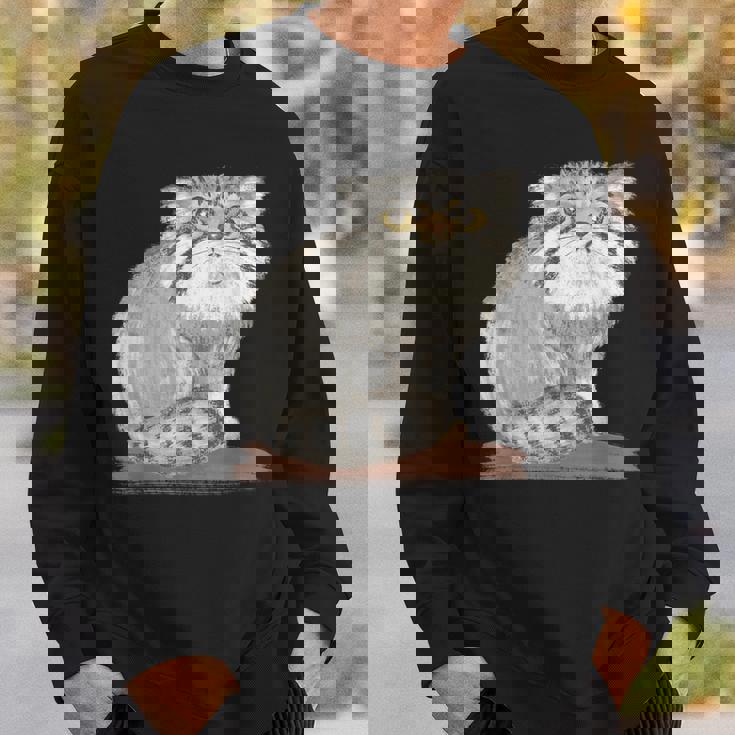 ネコ マヌルネコ 子猫 野生動物 スウェットシャツ 彼への贈り物