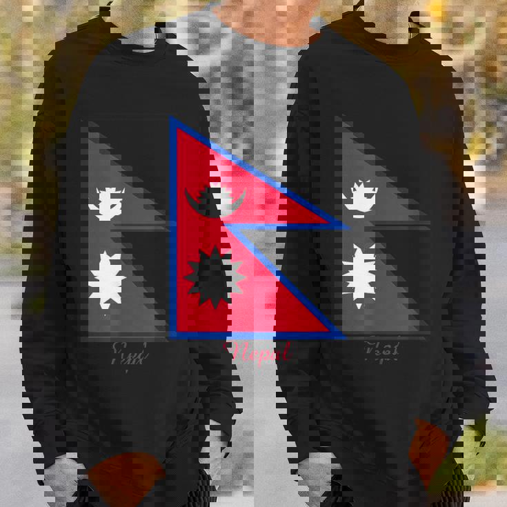 ネパールのネパール国旗のお土産。 スウェットシャツ 彼への贈り物