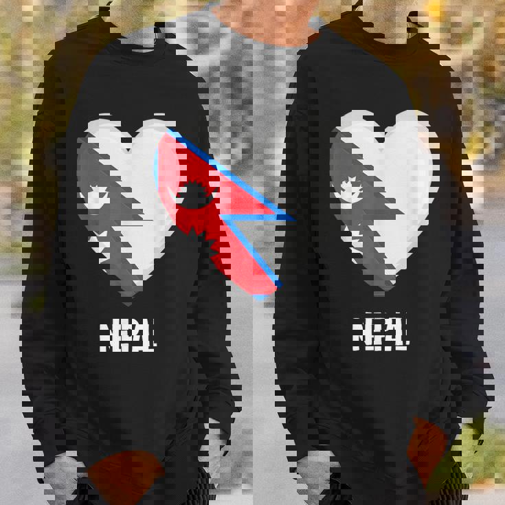 ネパール国旗シャツ スウェットシャツ 彼への贈り物