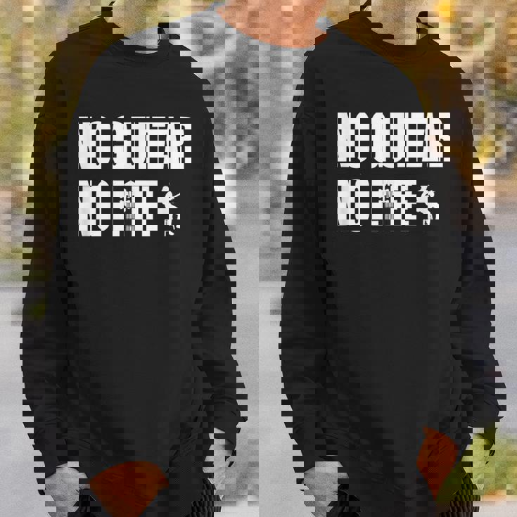 ノーギターノーライフ ギター好き クラシックギター クラシック音楽 アコースティックギター ギター部 ジャズ音楽 ギター スウェットシャツ 彼への贈り物