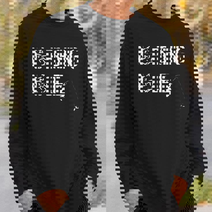 ノーフィッシングノーライフ 釣り竿 漁師 釣り人 面白い 釣り フィッシング おもしろ 釣り堀 海釣り 川釣り スウェットシャツ 彼への贈り物