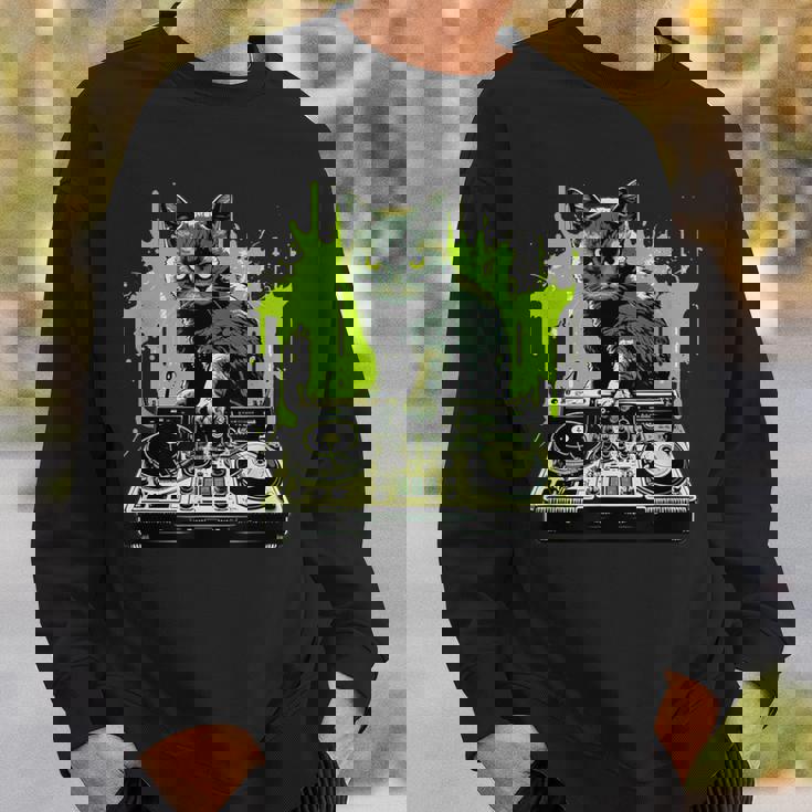 ハウスキャット レインボー Dj 猫 キティ スウェットシャツ 彼への贈り物