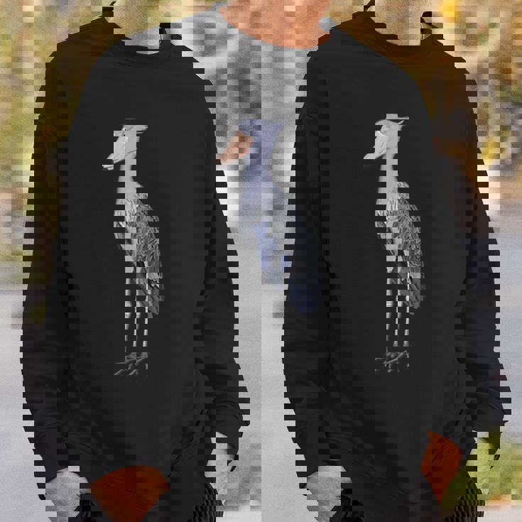 ハシビロコウ 鳥 動物 図 バードウォッチング 贈り物 鳥類学者 生物学者 自然科学 スウェットシャツ 彼への贈り物