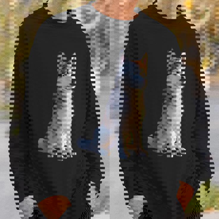 ハスキーがモチーフの愛犬家 シベリアンハスキーが大好き スウェットシャツ 彼への贈り物