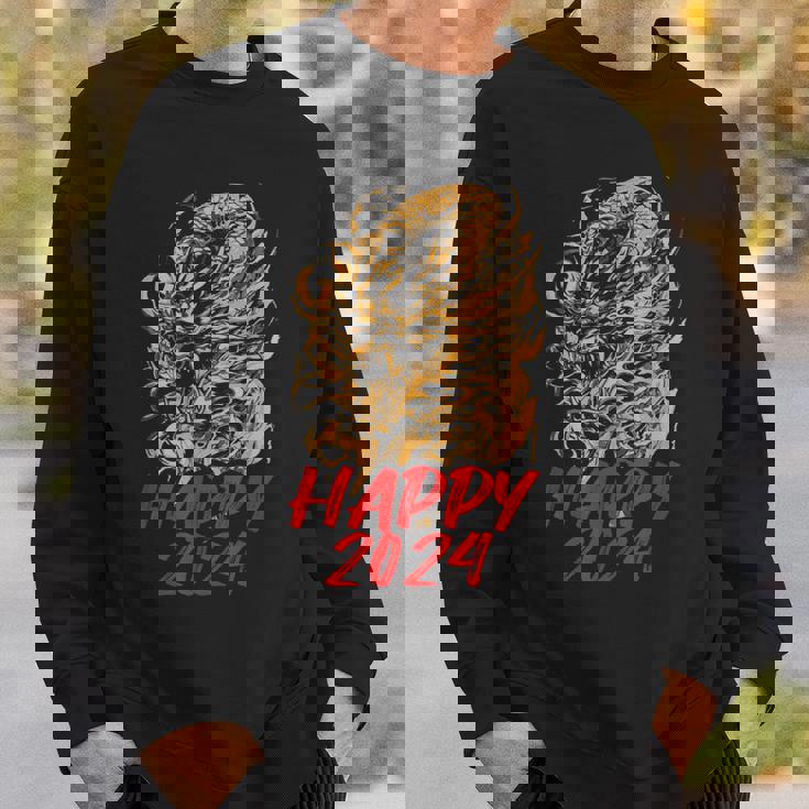 ハッピー2024ドラゴンイヤーチャイニーズ2024ハッピーニューイヤー スウェットシャツ 彼への贈り物