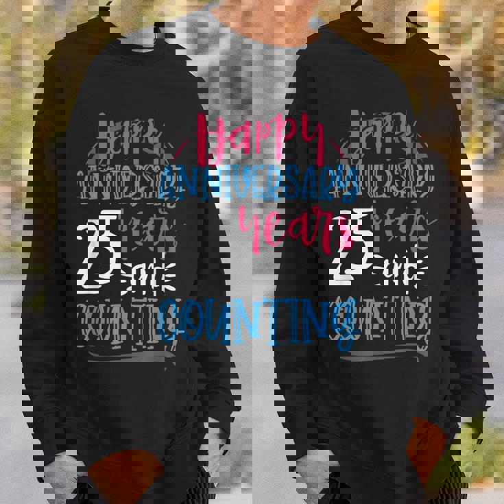 ハッピーアニバーサリー 25年 結婚25周年 スウェットシャツ 彼への贈り物