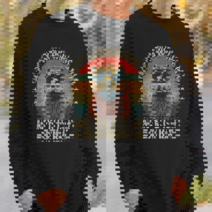 ハッピーマーモットの日、誕生日、クールなマーモット スウェットシャツ 彼への贈り物