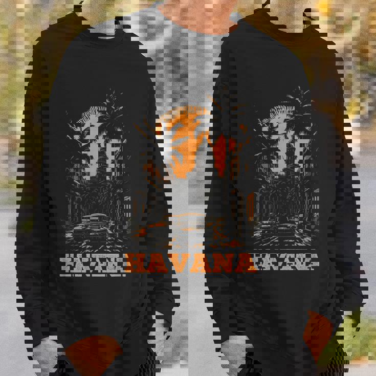 ハバナ キューバ レトロ キューバ プライド ヴィンテージ 70 年代 80 年代のスタイル スウェットシャツ 彼への贈り物