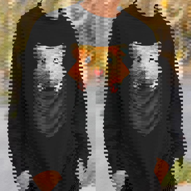 ハムスター 面白いtシャツ ポケット かわいい メンズ 子供 おもしろ 服 雑貨 グッズ ネタ ゆるキャラ スウェットシャツ 彼への贈り物