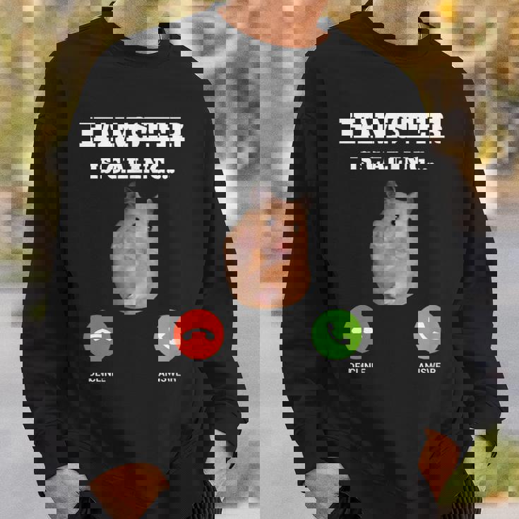 ハムスターミームが呼んでいます スウェットシャツ 彼への贈り物