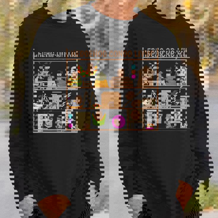 ハリネズミのコンドミニアムの生活のおもちゃ ヘイベッドの隠れ家の家 スウェットシャツ 彼への贈り物