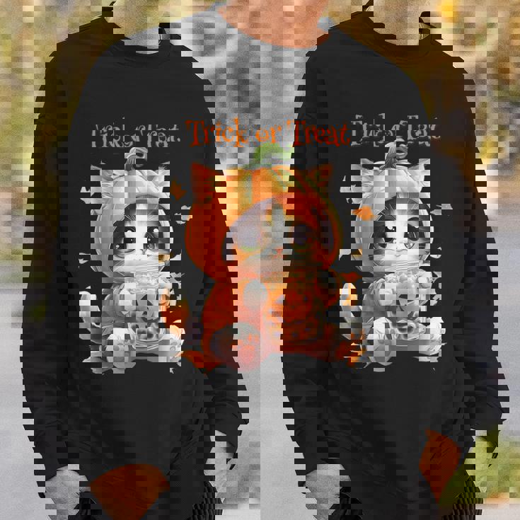 ハロウィン わがまま猫 ねこ ラーメン好き かわいい おもしろ マンガ スウェットシャツ 彼への贈り物